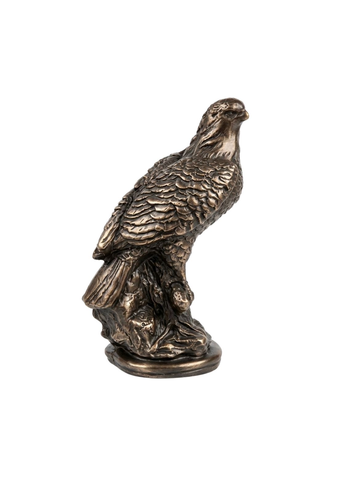 Antique Bronze Falcon Statue – Majestic Eagle Figurine for Office & Home Decor