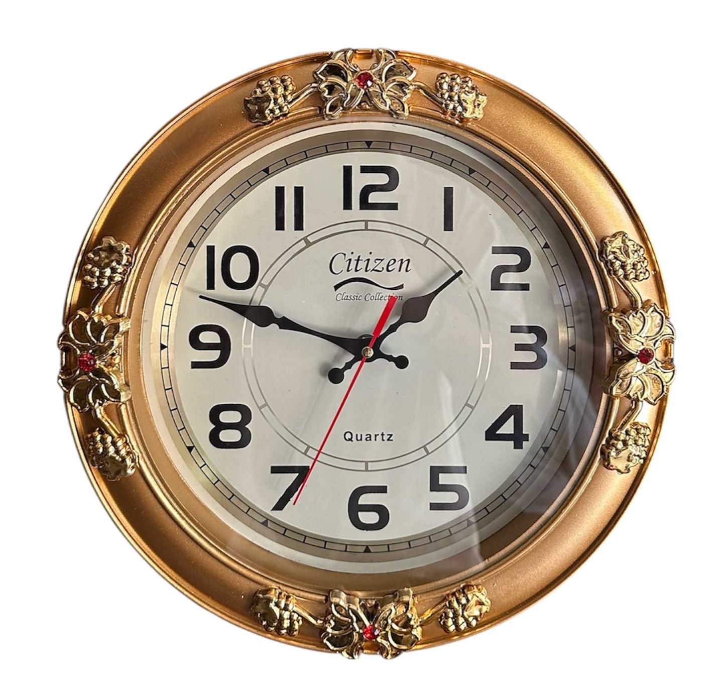 Citizen Classic Collection Luxury Gold Wall Clock – Elegant Quartz Decorative Clock