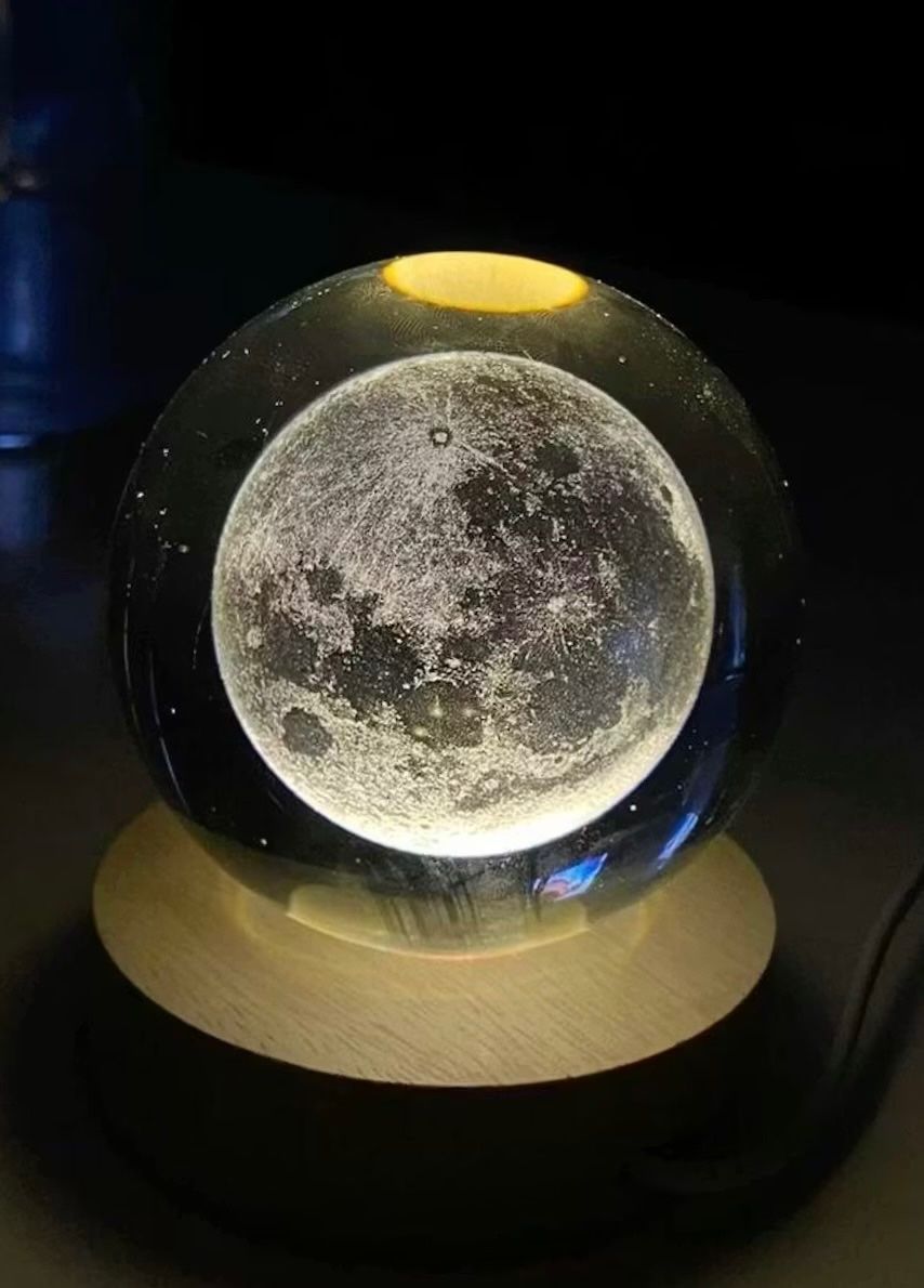 3D Galaxy Crystal Ball Lamp – LED Night Light